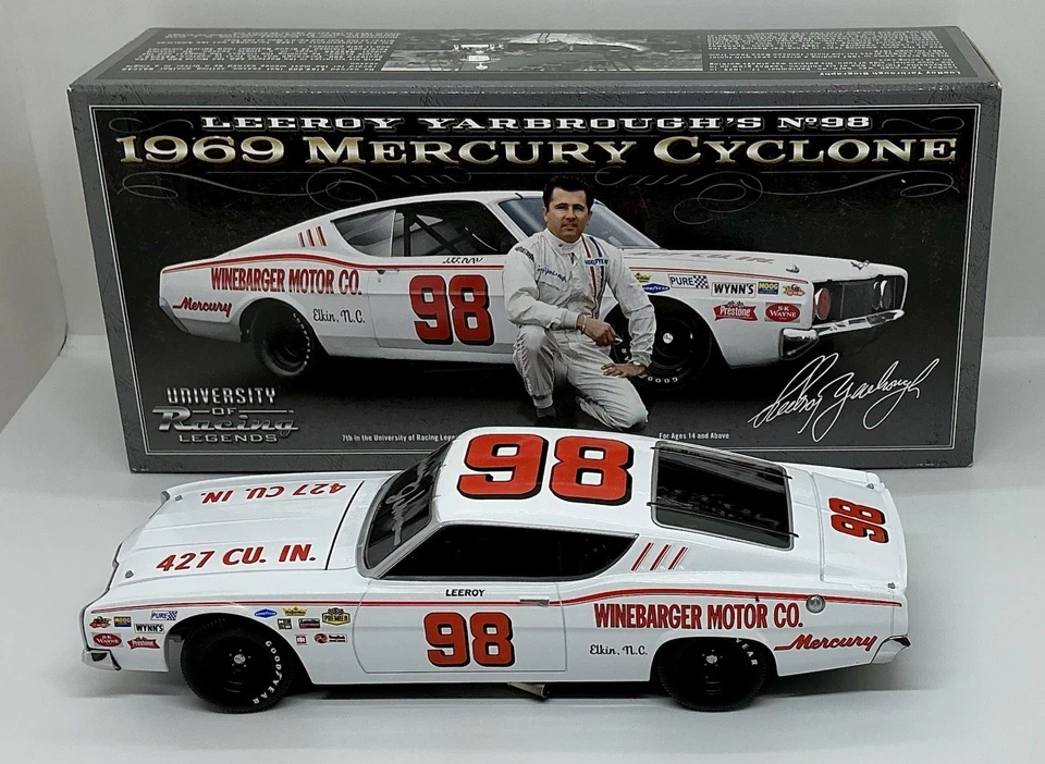 1969 1/24 #98 Leeroy Yarbrough “Winebarger Motor Co” AUTOGRAPHED Mercury Cylone - Image 3 of 4