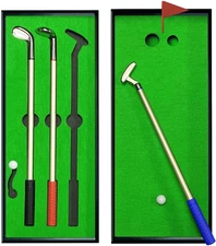 Golf Pen Set & Mini Desktop Golf Putting Green Game - Gifts for Adults, Kids, Da