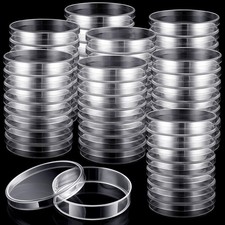 Kigley 400 Pcs Petri Dishes with Lids Bulk Sterile Plastic, 60mm X 15mm