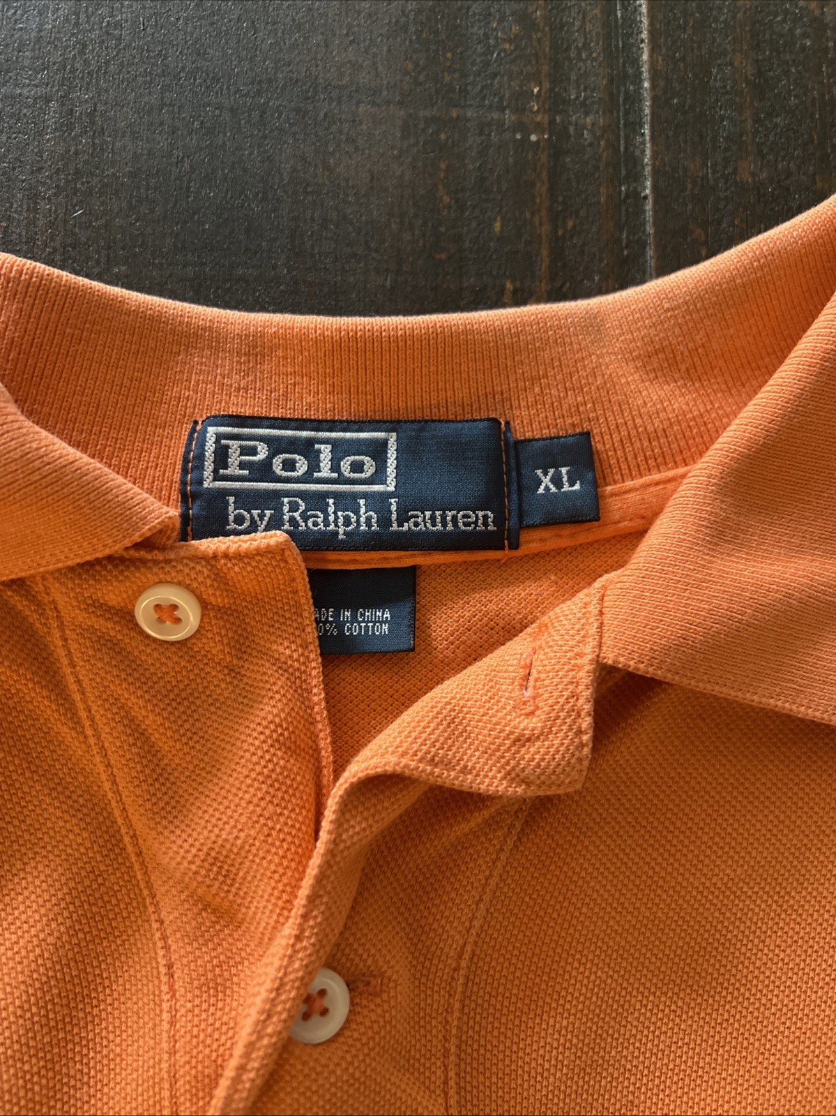 Polo Ralph Lauren XL camicia manica corta arancione bianco pony vols colori