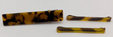 3 Vintage Hair Barrettes Barrette Clips Faux Tortoise shell