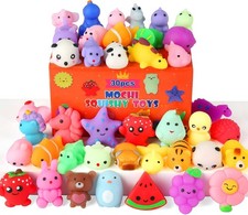 30 Pack Kawaii Mochi Squishy Toys Mini Animals Party Favors Stress Relief Kids