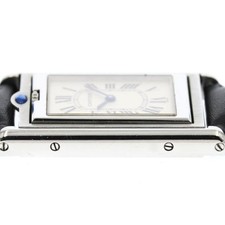 CARTIER TANK BASCULANTE MM W1011258 23.5mm SS Leather Silver Dial Quartz #C067 4