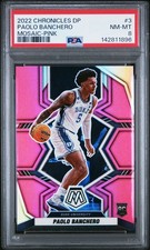 2022 PANINI CHRONICLES DRAFT PICKS MOSAIC PINK #3 PAOLO BANCHERO ROOKIE RC PSA 8