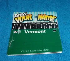 Custom Mini State License Plate - Vermont Green Mountain State - Apply Your Name