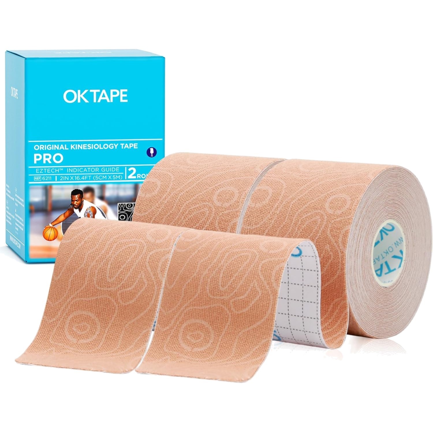Kinesiologie Tape Elastisch Hautfreundlich Schulter Knie Ellenbogen Beige Sport