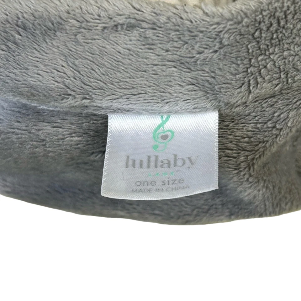 Manta de seguridad para bebé Lullaby Lane Zebra Lovey felpa blanca gris Foto 2 de 4