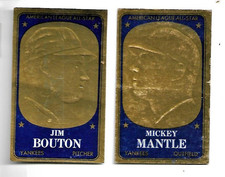 Topps 1965 Mickey Mantle #11 jIM BOUTON #25 Embossed Gold Yankees MLB Cards