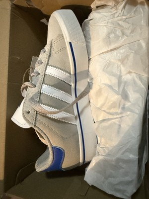 Adidas Campus Vulc J Grey/ Blue/white  Big Kids Casual Sneakers 