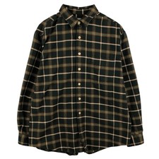Vintage 90'S J.Crew long-sleeved heavy flannel check shirt size L men's size L