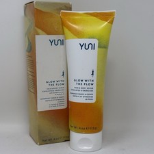 YUNI Beauty Face  Body Scrub Glow with the Flow Exfoliating Energizes New 4oz