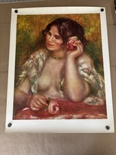 RENOIR Gabrielle With A Rose Art Print VINTAGE 1960s