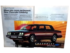 1983 Chevrolet Celebrity Car Ad 2 Page Sedan Gm Vintage Print
