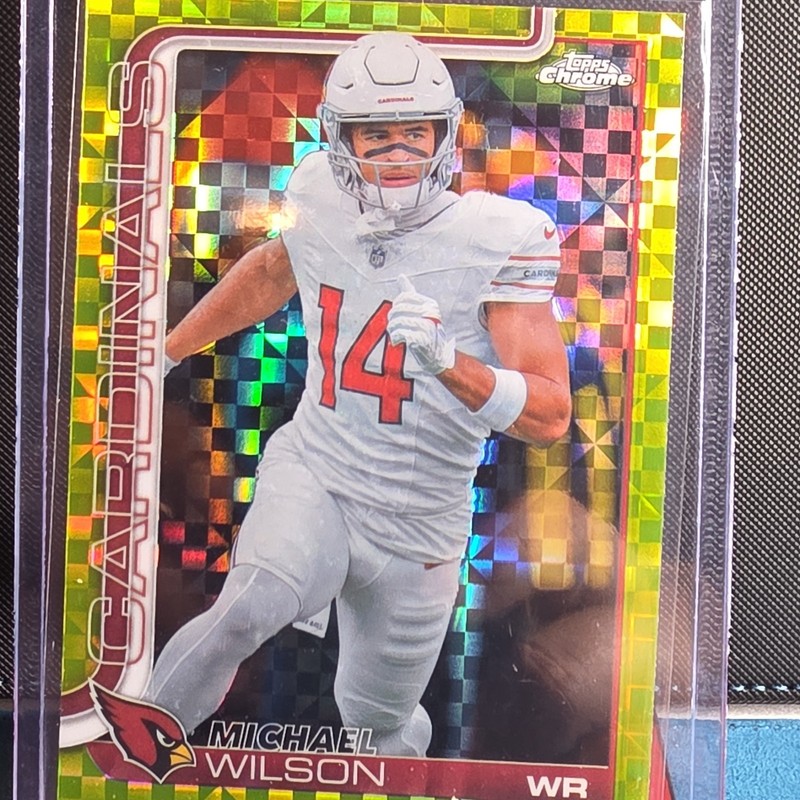 Topps 2025 Topps Chrome Michael Wilson Arizona Cardinals #2 Gold Refractor