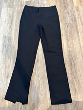 Maeve by Anthropologie black solid pants viscose blend flat front women s M