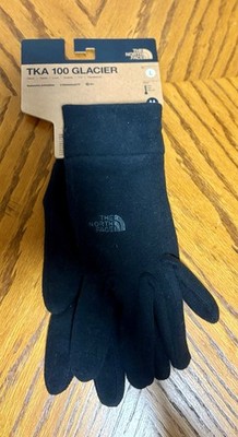 The North Face TKA 100 Glacier Fleece Gloves Black L Insulated Ski Snowboarding