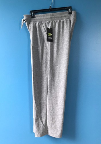 Athletic Works Women's Grey Heather Wide Leg Cropped Pants Size Small (4/6)