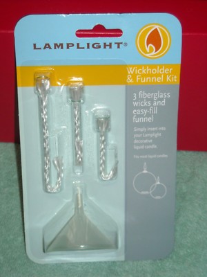 Lamplight Wick Holder & Funnel Kit for Liquid Candles