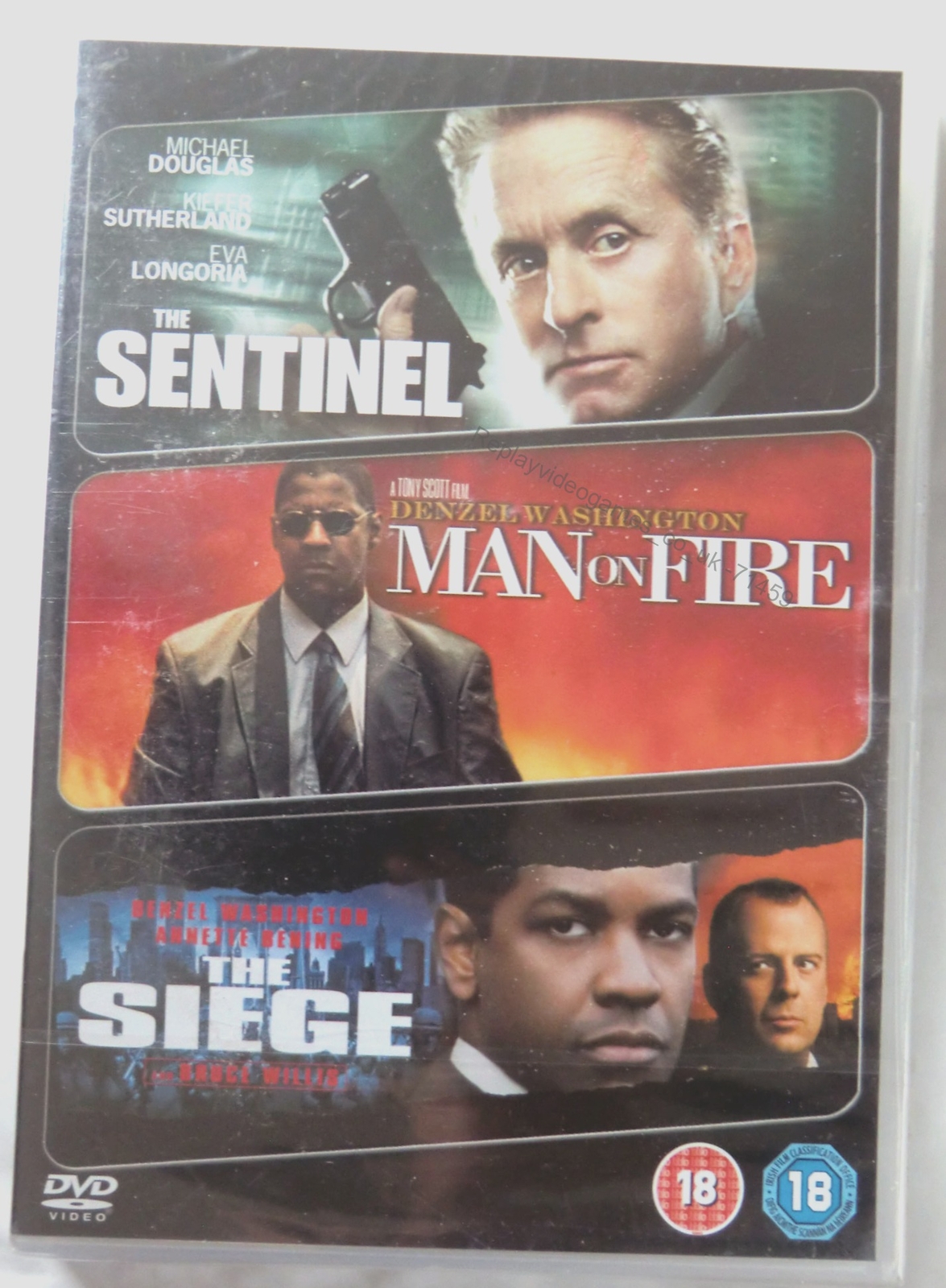 71459 DVD - The Sentinel / Man On Fire / The Siege [NEW / SEALED]  2006  4210001