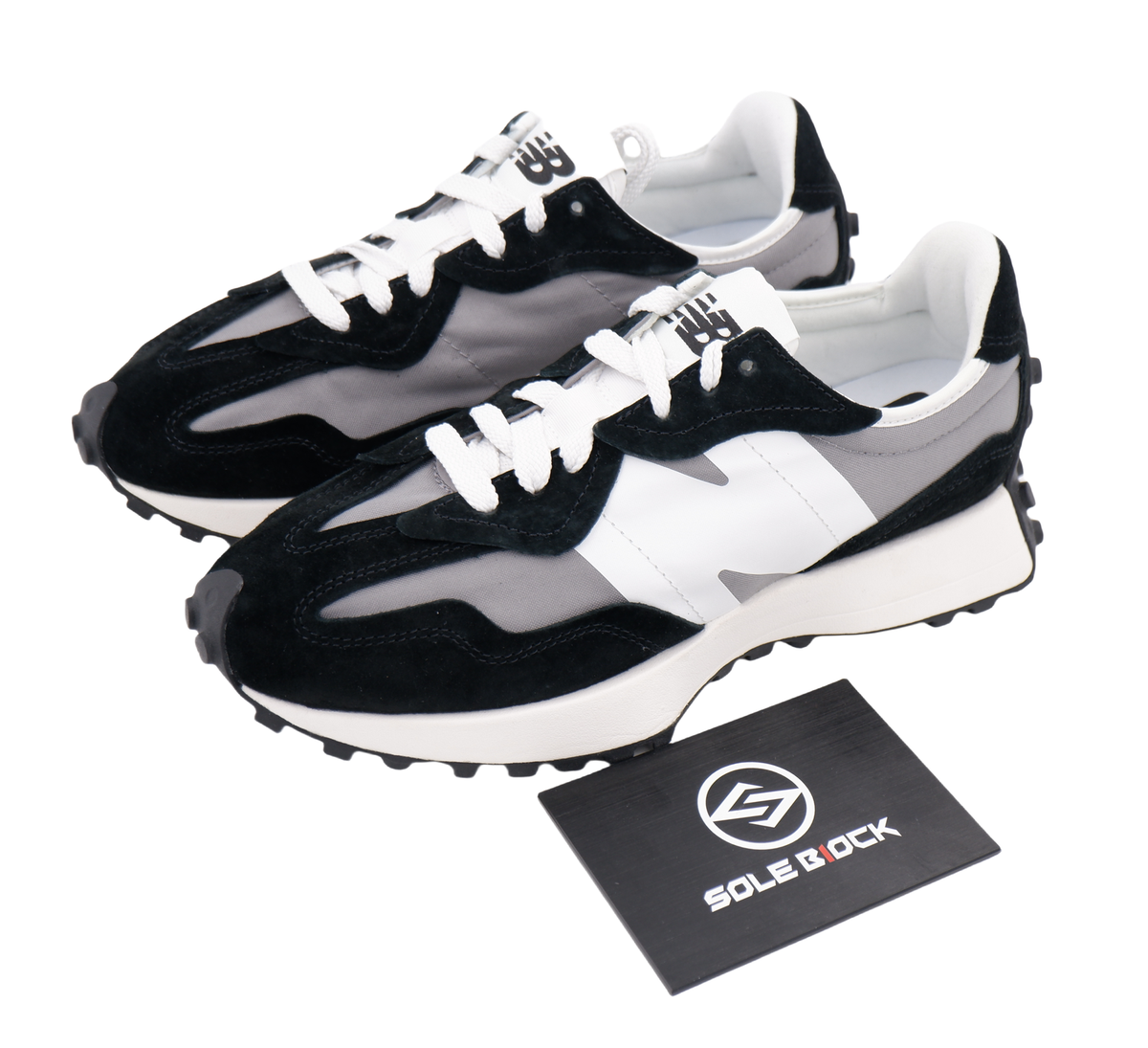 New Balance 327 Black Shadow Grey U327WEC | eBay