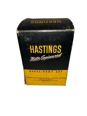 hastings piston rings Steel-Vent Set No. 184 STD.  3x3/32-3/16 NOS