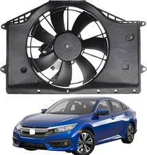 Radiator Cooling Fan Assembly HO3115173 For 2016-2020 Honda Civic EX/EXL/LX 1.5L