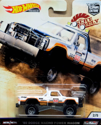 '80 Dodge Macho Power Wagon Desert Rally 2/5 Car Culture 1:64 Hot Wheels FYN73