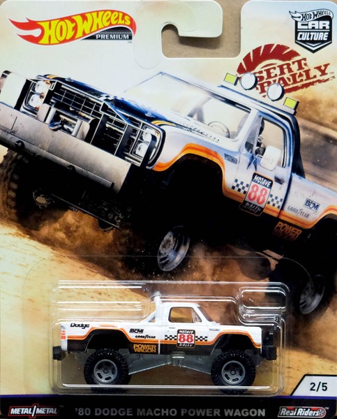 '80 Dodge Macho Power Wagon Desert Rally 2/5 Car Culture 1:64 Hot Wheels FYN73-image