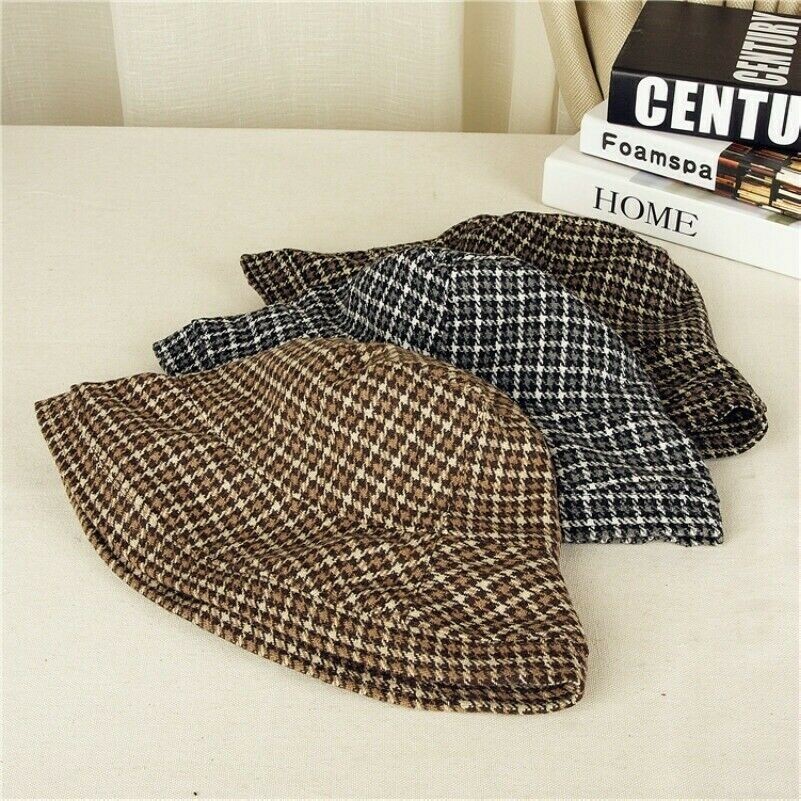 APL Cappello secchio uomo donna berretto quadri dente di cane tempo libero pesca escursioni all'aperto