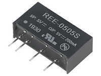 REE-0505S Wandler: Dc/Dc 1W Ueing: 4,5-5,5V Uausg: 5VDC Iausg: 200Ma SIP7 Recom