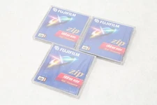 3x FUJIFILM Zip 100MB Mac Formatted Disks - NEW Factory Sealed F43a