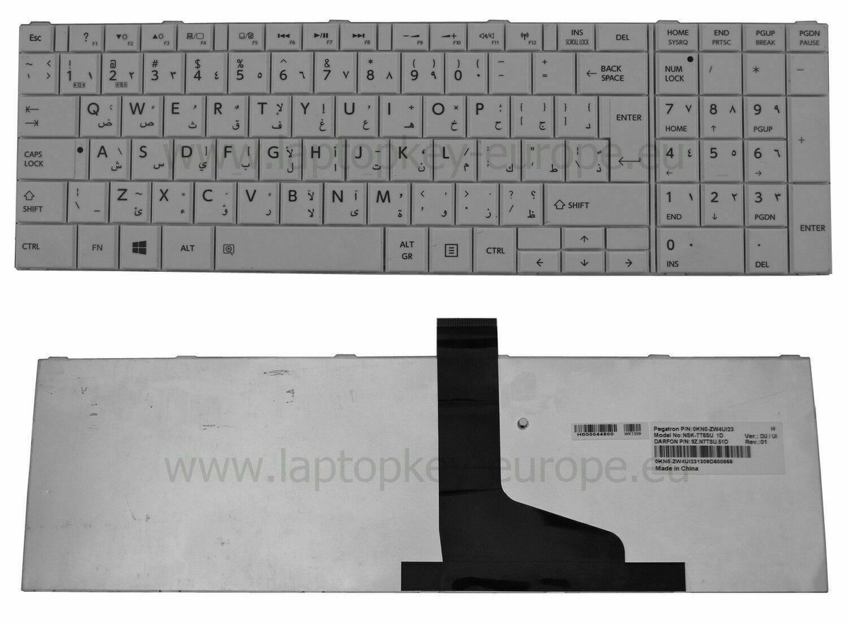 US QWERTY Keyboard For Toshiba Satellite C850D C855 C870 C875