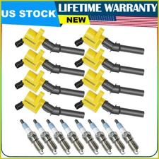 Set of 8 Ignition Coil & Spark Plug For 1999-2004 Ford F250 F350 Super Duty 5.4L