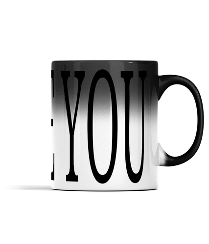 Tiktok Shop Colour Changing Mug I LOVE YOU Ceramic Mug Coffee Mug Turns To White - Picture 5 of 5