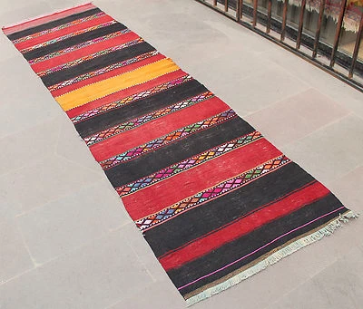 Tapis turc 30''x110'' Oriental Runner Kilim Corridor Kilim Hallway Stairs - Photo 1/4