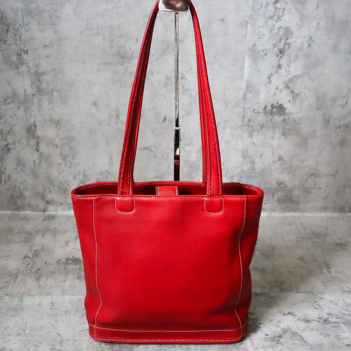 Vintage COACH Bleecker Bucket Tote Bag Mahogany RED Legacy Leather  