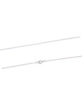 NEW 14K Solid White Gold .85mm Loose Rope Chain With Spring Ring Lock -18 inches