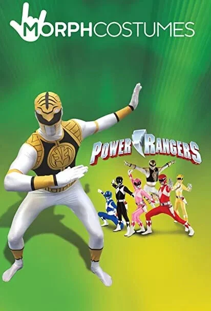 Traje Morphsuit Power Ranger Blanco Adulto Hombre Superhéroe Disfraz Piel Traje M - XXL Foto 3 de 4