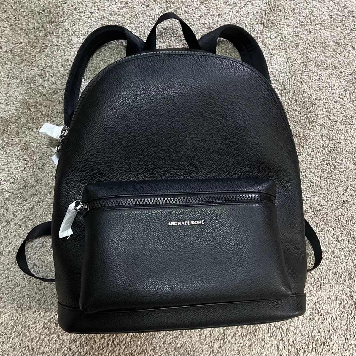 Michael Kors 37U9LCRB3L Cooper Backpack Leather MSRP 548 Black