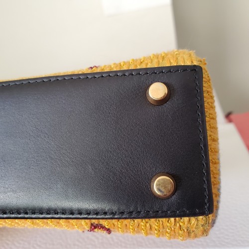 Multicolored Lady Dior Yellow Embroidered Canvas gold Hw Beaded Sword Mini Bag - Picture 9 of 22