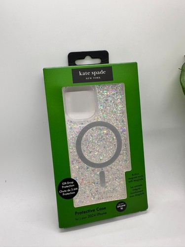 Kate Spade New York Hardshell Case iPhone 16 - Chunky Glitter Iridescent - Photo 3 sur 4