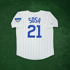 Sammy Sosa 1958 Chicago Cubs Men's Ivory Cooperstown Home Jersey w/ Patch
