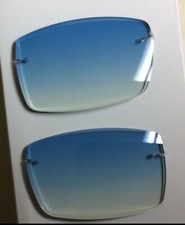 Replacement Lense For Cartier Frames Rectangle. Gradient Blue 30 Tint. No Logo