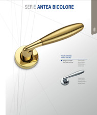 COPPIA MANIGLIA CON ROSETTA E BOCCHETTA SERIE ANTEA BICOLORE - SICMA