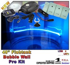 48 in Aquarium Fish Tank Bubble Wall LED Strip Light 300gal Pump Motion Sensor