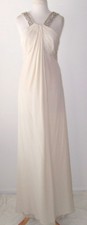 ROBERTO CAVALLI Vintage Silk Crystal Embellished Open Back Dress Gown 42 6