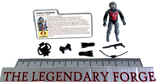 Figurine GI Joe Cobra EELS (Homme Grenouille) - Hasbro 1985 - Avec Fichier