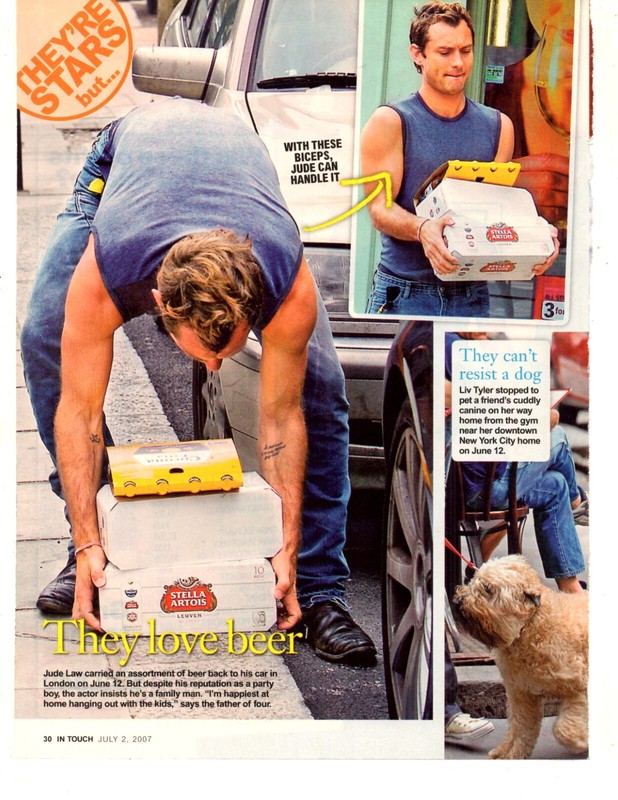 actor JUDE LAW 6 oz. (160 grams) original career CLIPPINGS lot (40+ pages)