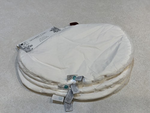 Shabby Chic Placemats Halloween Pumpkins Beige Faux Fur Set of 4 NWT - Picture 6 of 6