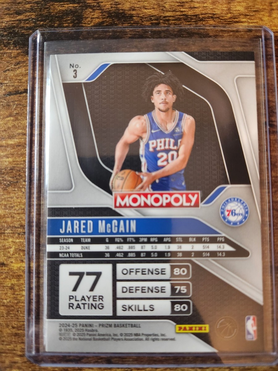 ウェア NBA24-25 76ers McCain GameJerseyL Jared McCain Philadelphia 76ers 2024-2025 Game Worn Icon